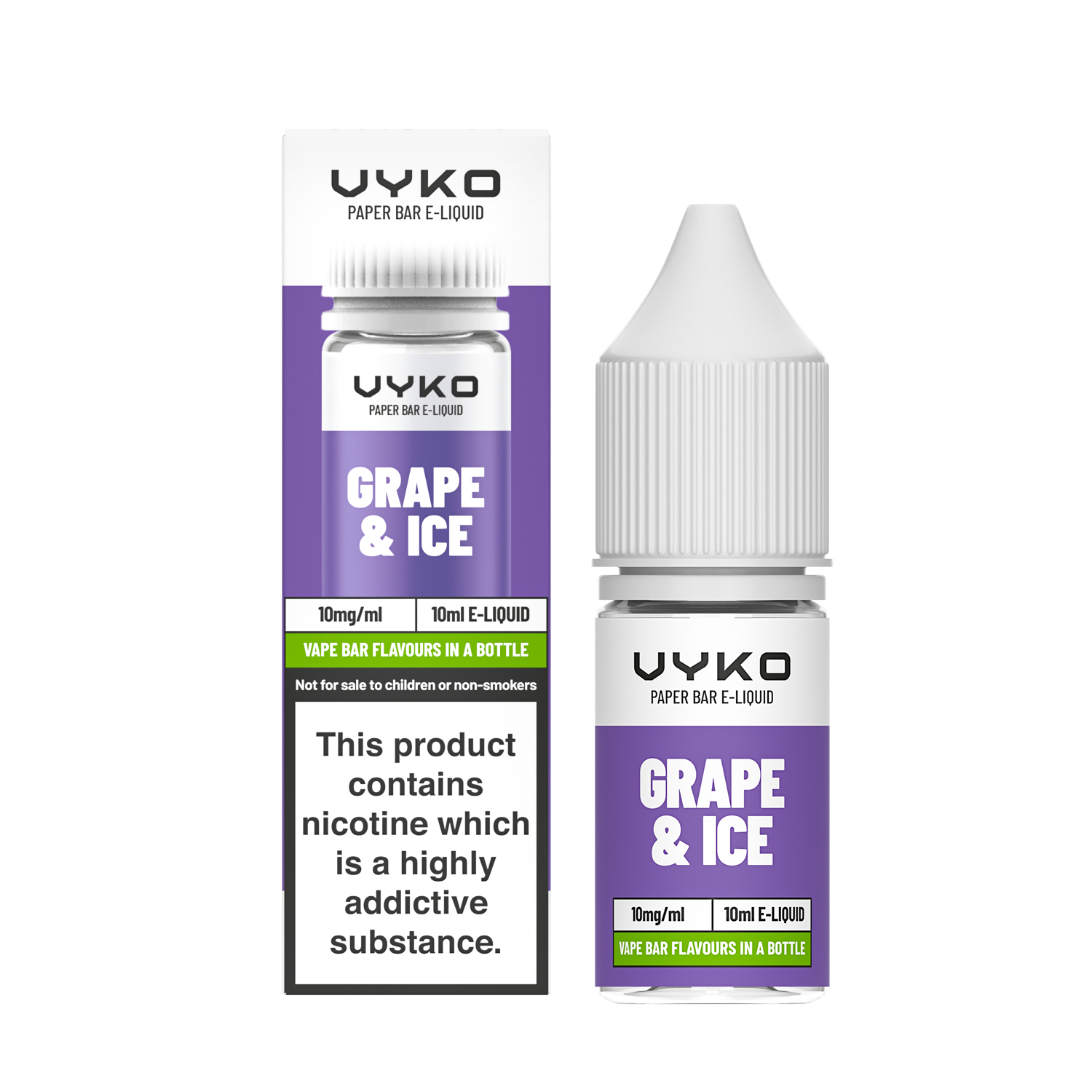VYKO Bar Grape & Ice 10ml Nicotine Salt E-Liquid | UK ECIG STORE   vyko.co.uk