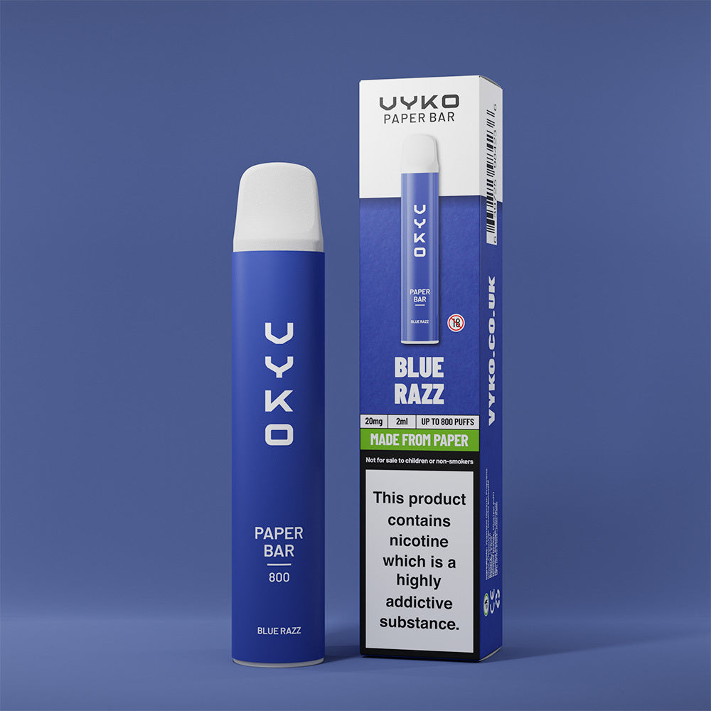 vape paper VYKO Paper Bar Blue Razz – vyko.co.uk