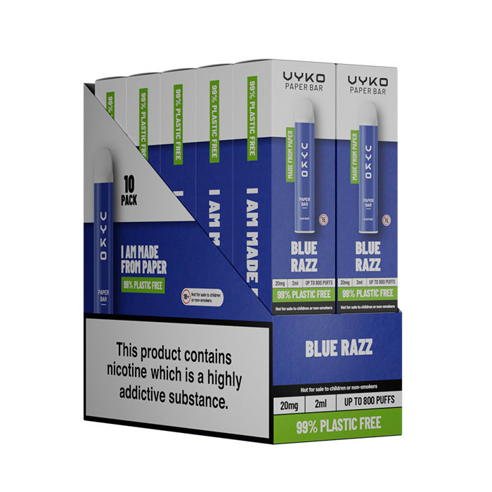 VYKO Paper Bar Disposable Blue Razz 10 Pack